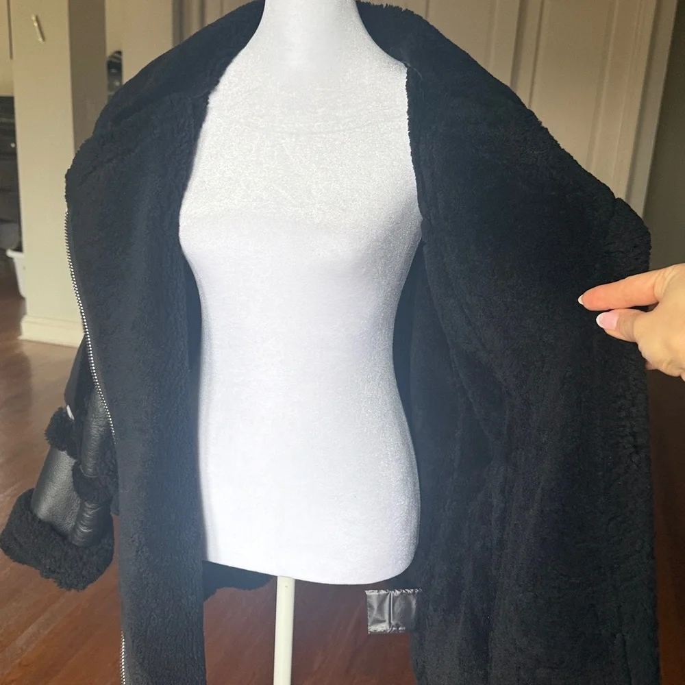 NEW NO TAG! Nicole Benisti Montaigne Shearling Coat - Picture 9 of 11